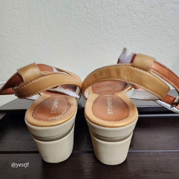 Stonefly leather sandals gold and copper 39 - Picture 3 of 7